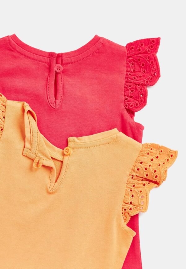 Mothercare Ruffled Sleeves Tops-2 Pack