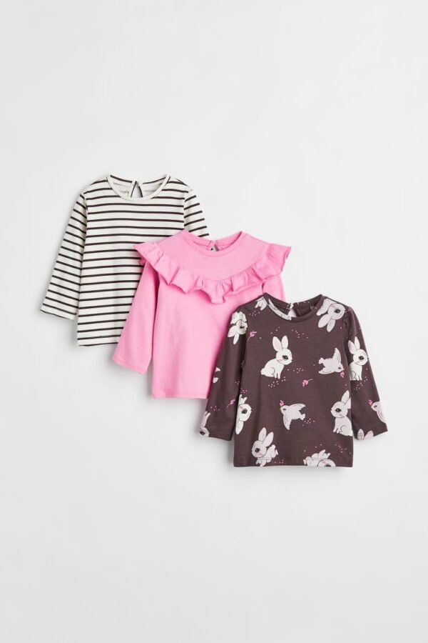 H&M 3-pack cotton jersey tops