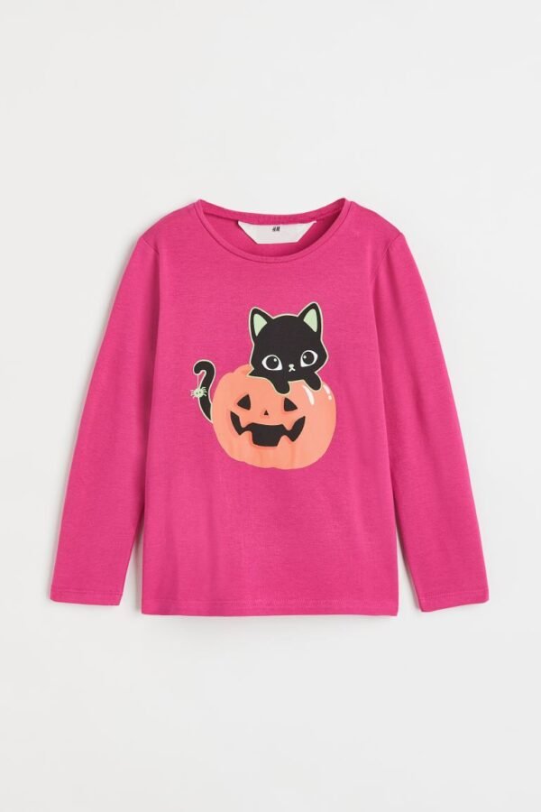 H&M Cat Printed jersey top