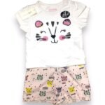 Bluezoo Baby Girls Half Sleeves - Rawr Cat