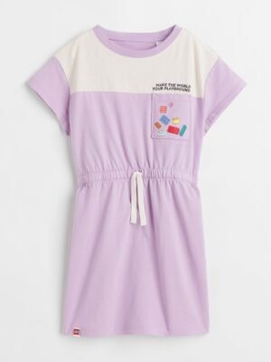 H&M Printed Jersey Dress Purple