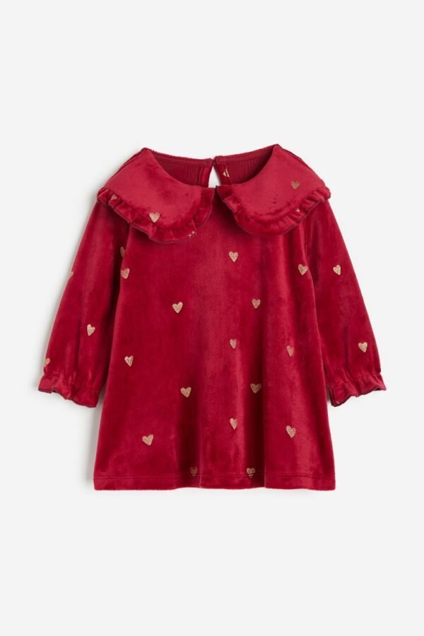 H&M Collared Velour Dress
