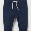 H&M Twill Pull-on Trousers Dark Blue