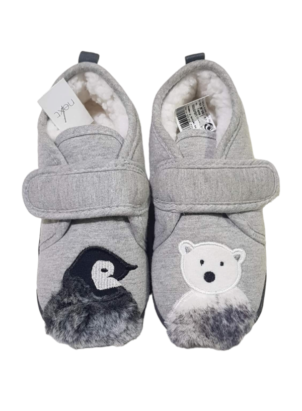 Next Uk Grey Faux Fur Lined Shoes