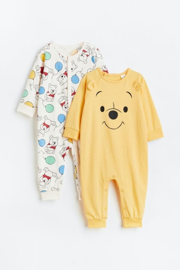 H&M 2-pack Jumpsuits Yellow/Winnie the Pooh