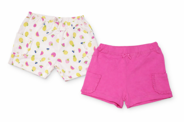 Babyshop Juniors Shorts Fruits And Plain- Pack of 2
