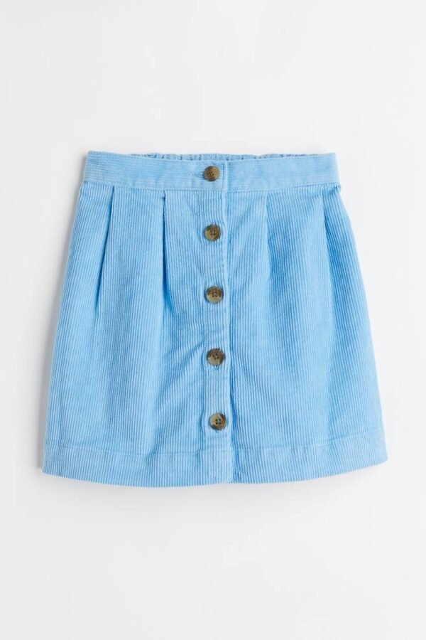 H&M Light Blue Corduroy Skirt