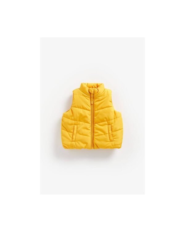 Mothercare Yellow Padded Fleece Lined Gilet