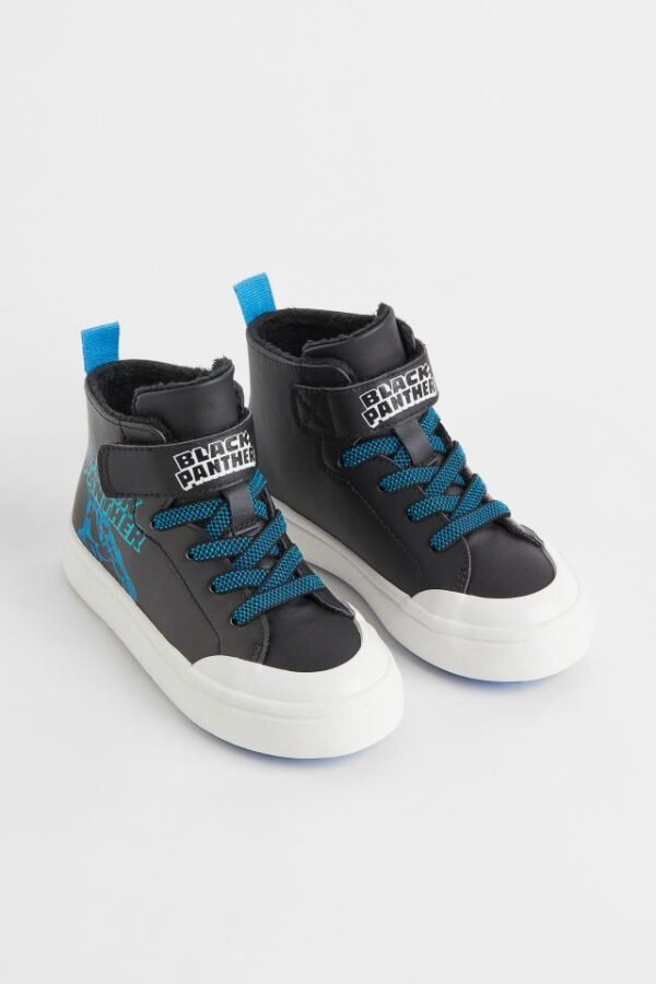 H&M Warm Lined Black Panther Hi-Tops