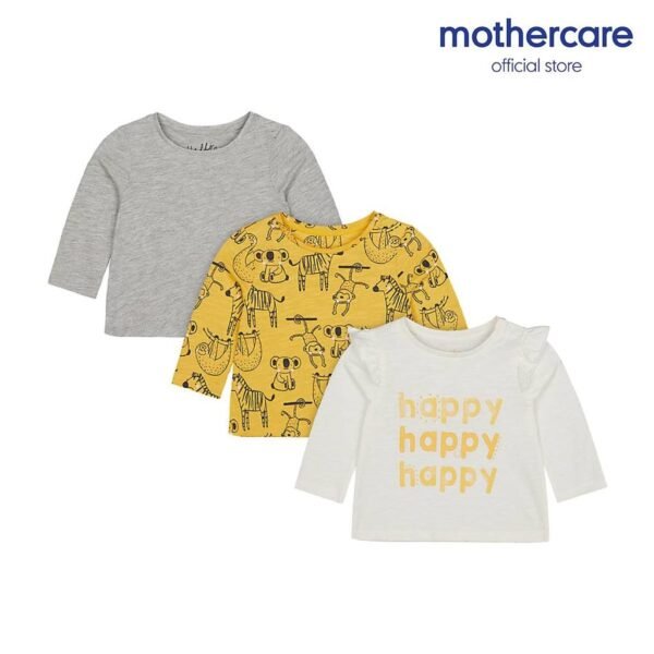 Mothercare Happy T-Shirts-Pack of 3